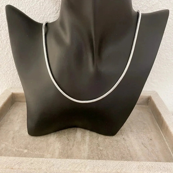 925 Sterling Silver Thin Snake Chain Necklace Snake Chain 3 MM Stackable Chain - Picture 5 of 6